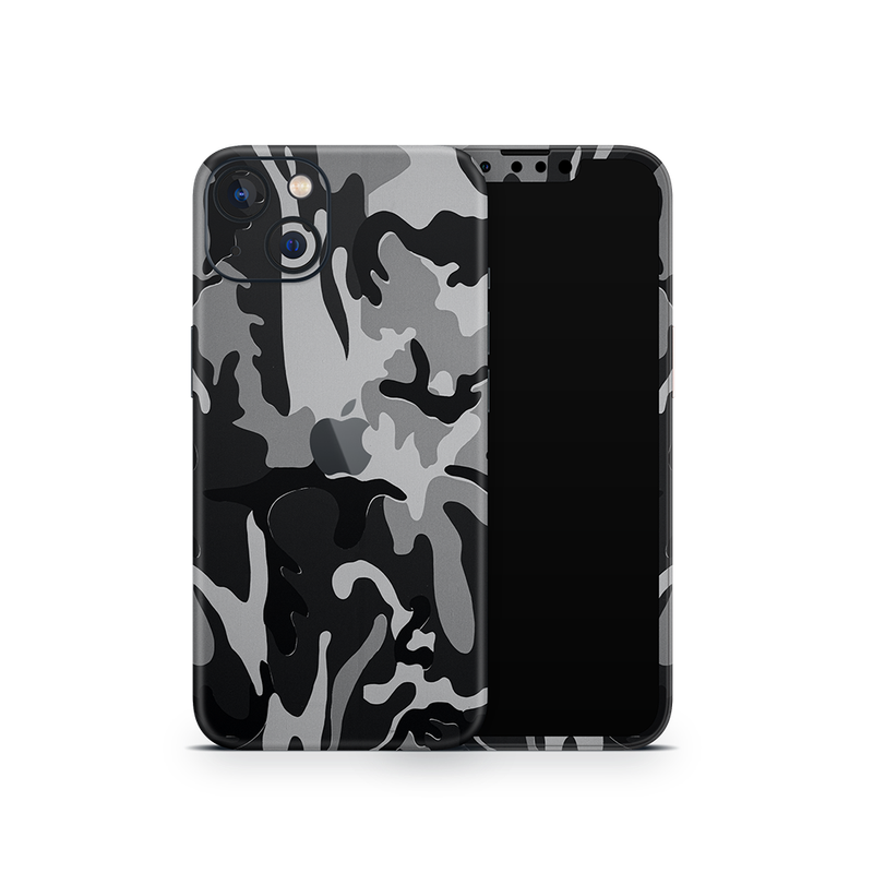 SkinNit Decal Sticker Skin Apple iPhone 13 Mini Camo Snow (Decal Skin)