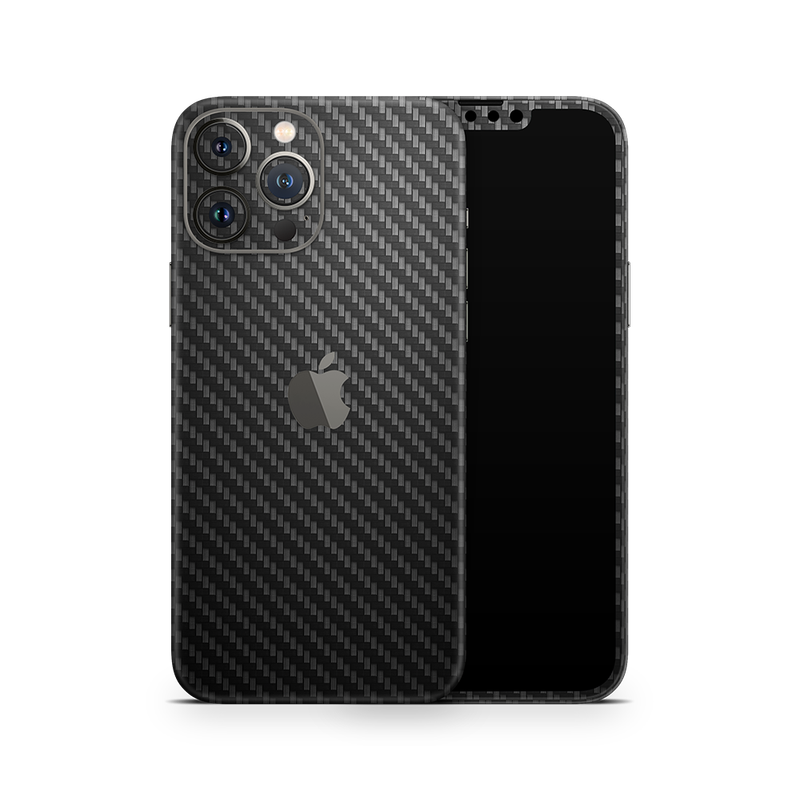 SkinNit Decal Sticker Skin Apple iPhone 13 Pro Max Carbon Fiber Black (Decal Skin)