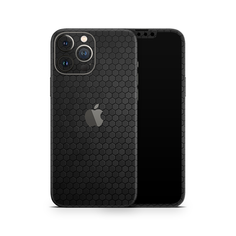 SkinNit Decal Sticker Skin Apple iPhone 13 Pro Max Honeycomb Black (Decal Skin)