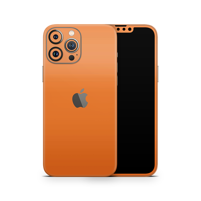 SkinNit Decal Sticker Skin Apple iPhone 13 Pro Matte Orange (Decal Skin)