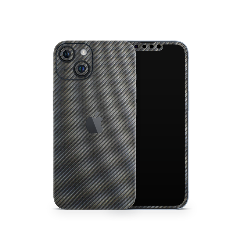 SkinNit Decal Sticker Skin Apple iPhone 15 Plus Carbon Fiber Anthracite