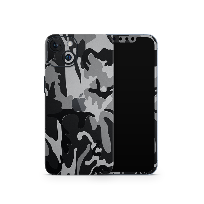SkinNit Decal Sticker Skin Apple iPhone 15 Plus Camo Snow