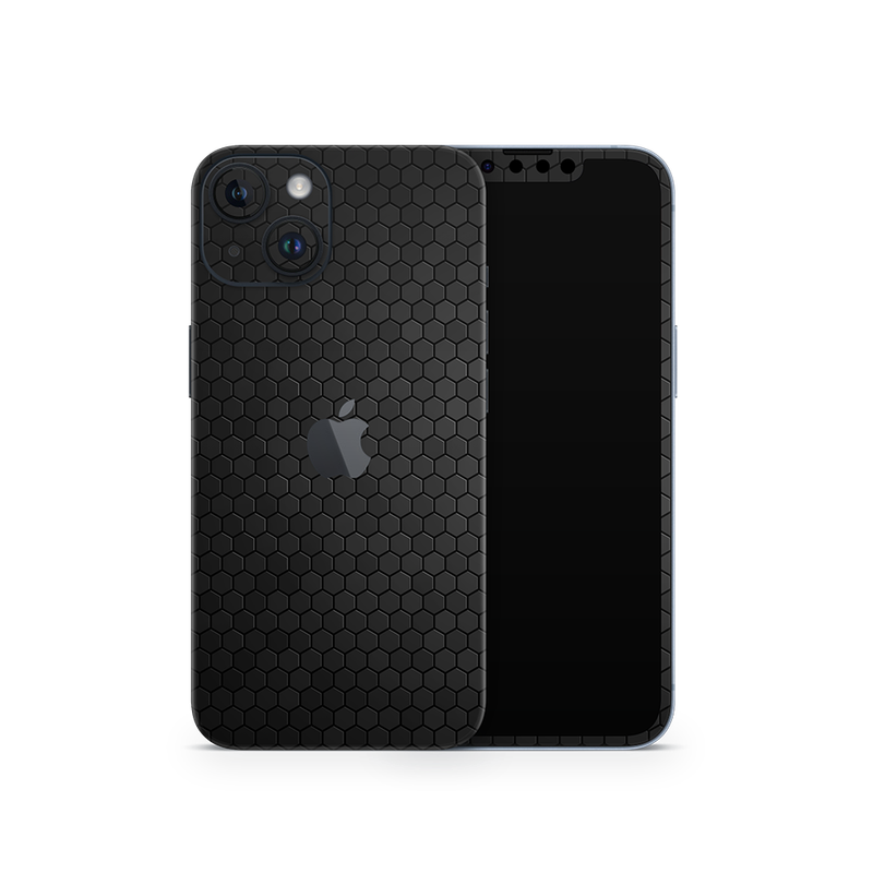 SkinNit Decal Sticker Skin Apple iPhone 15 Plus Honeycomb Black
