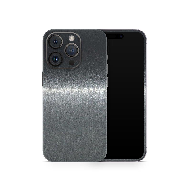 SkinNit Decal Sticker Skin Apple iPhone 14 Pro Brushed Steel (Decal Skin)
