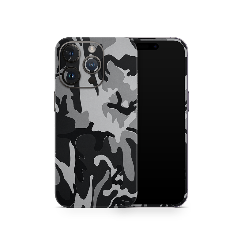 SkinNit Decal Sticker Skin Apple iPhone 15 Pro Max Camo Snow