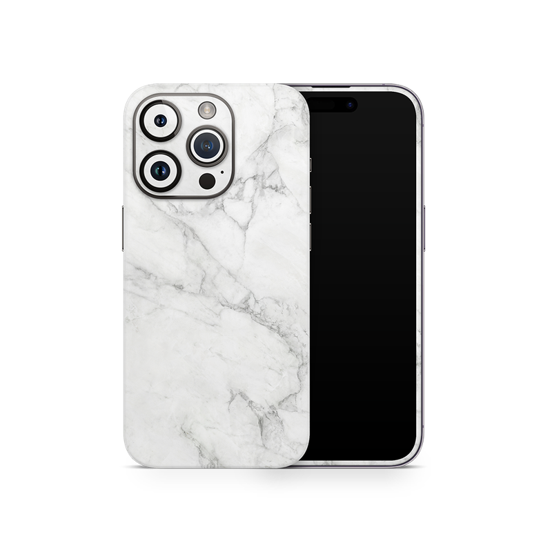 SkinNit Decal Sticker Skin Apple iPhone 15 Pro Max Marble White