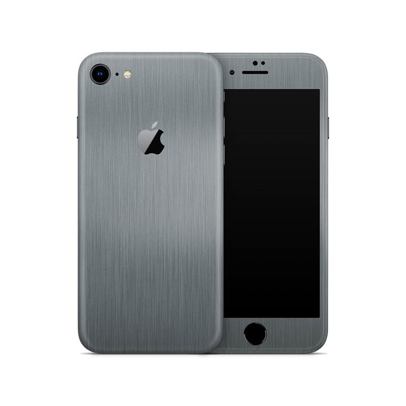 SkinNit Decal Sticker Skin Apple iPhone 8 Brushed Aluminum (Decal Skin)