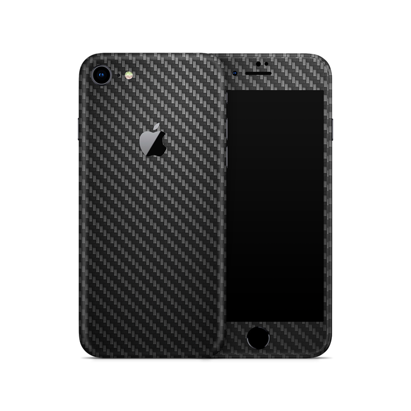 SkinNit Decal Sticker Skin Apple iPhone 8 Carbon Fiber Black (Decal Skin)