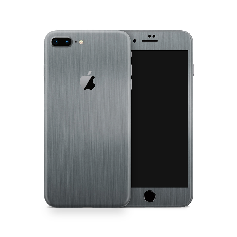 SkinNit Decal Sticker Skin Apple iPhone 8 Plus Brushed Aluminum (Decal Skin)