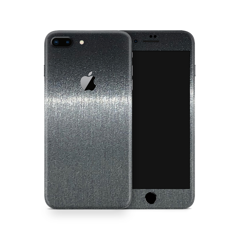 SkinNit Decal Sticker Skin Apple iPhone 8 Plus Brushed Steel (Decal Skin)
