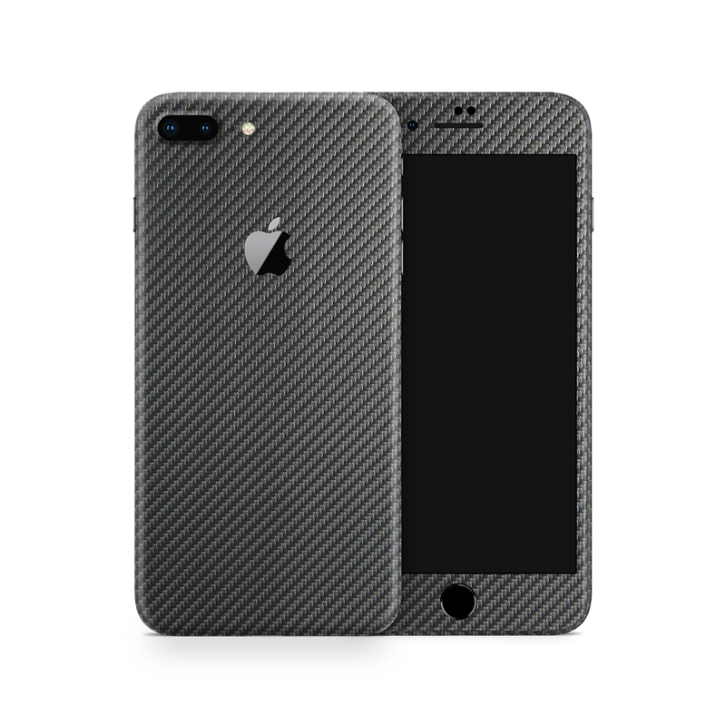 SkinNit Decal Sticker Skin Apple iPhone 8 Plus Carbon Fiber Anthracite (Decal Skin)
