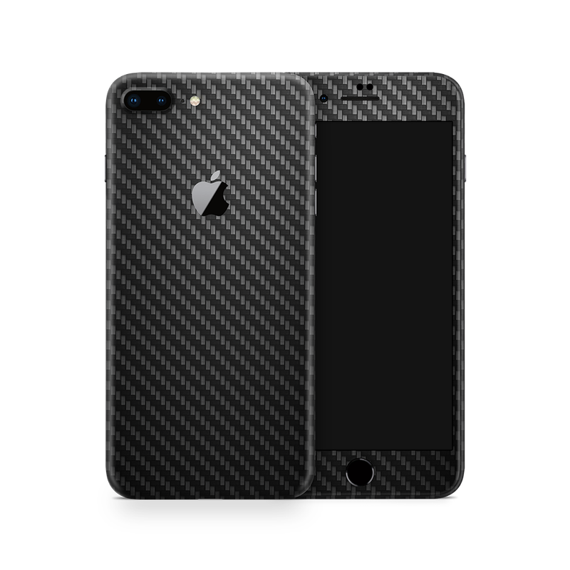 SkinNit Decal Sticker Skin Apple iPhone 8 Plus Carbon Fiber Black (Decal Skin)