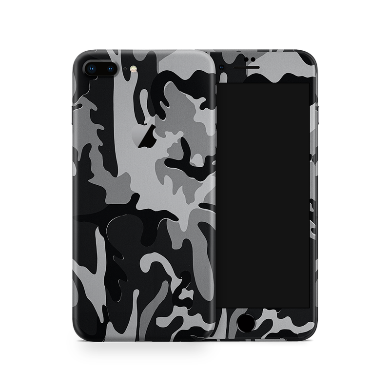 SkinNit Decal Sticker Skin Apple iPhone 8 Plus Camo Snow (Decal Skin)