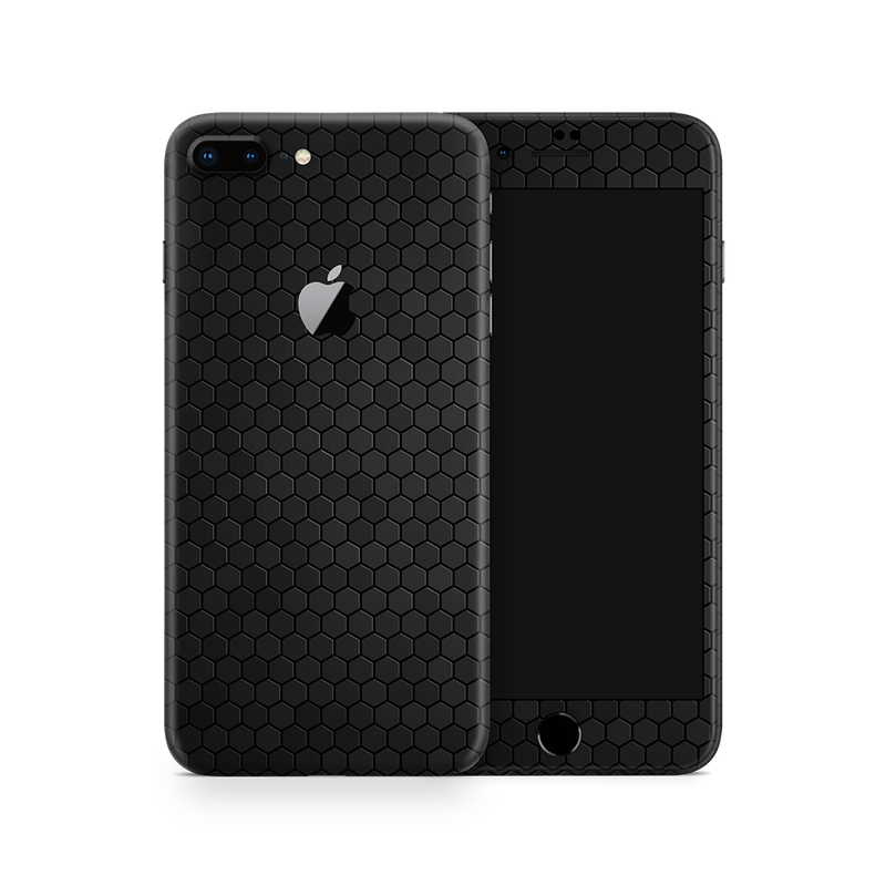 SkinNit Decal Sticker Skin Apple iPhone 8 Plus Honeycomb Black (Decal Skin)