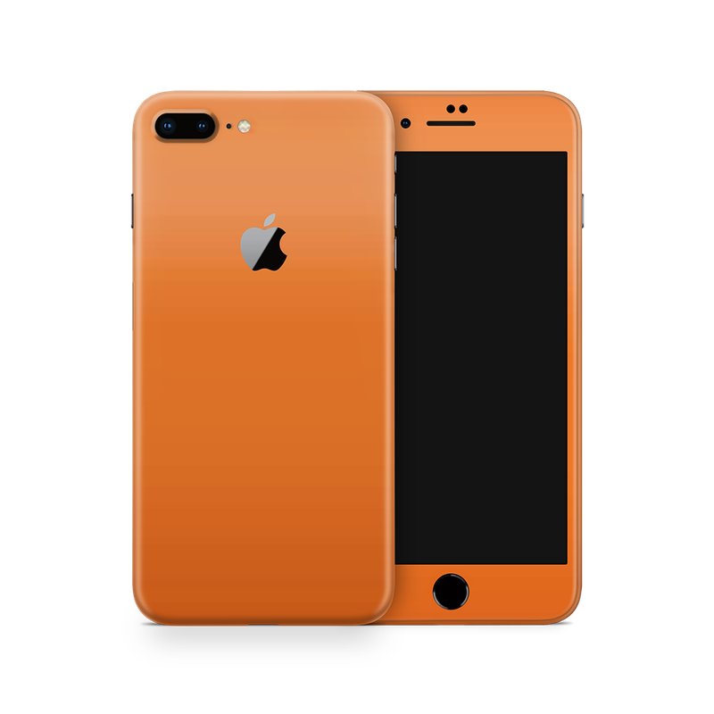 SkinNit Decal Sticker Skin Apple iPhone 8 Plus Matte Orange (Decal Skin)