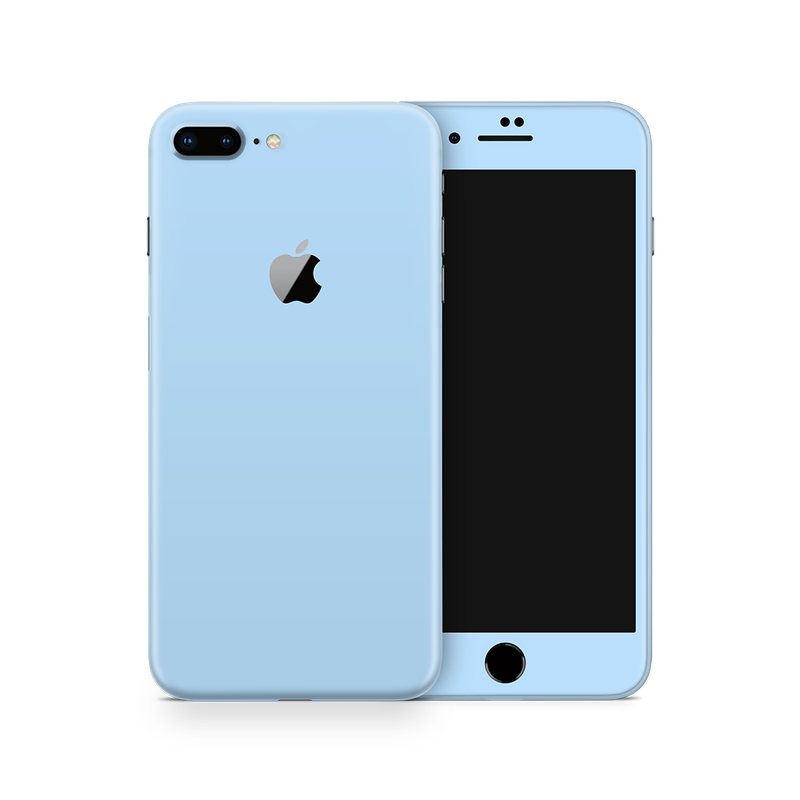 SkinNit Decal Sticker Skin Apple iPhone 8 Plus Pastel Blue (Decal Skin)