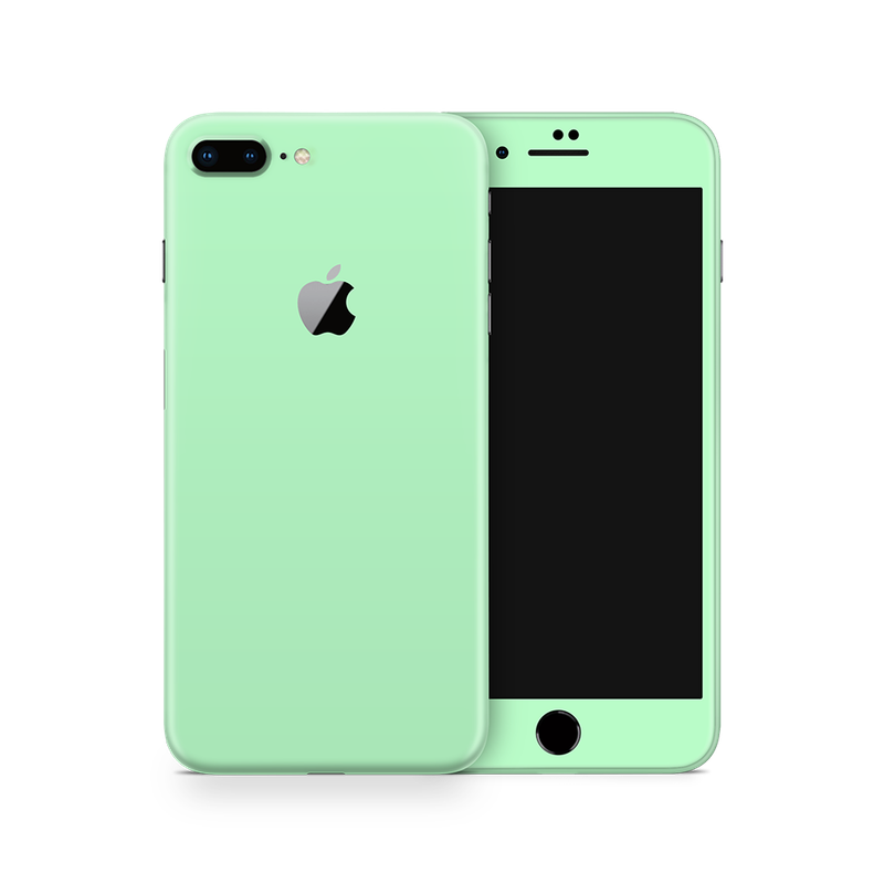 SkinNit Decal Sticker Skin Apple iPhone 8 Plus Pastel Green (Decal Skin)