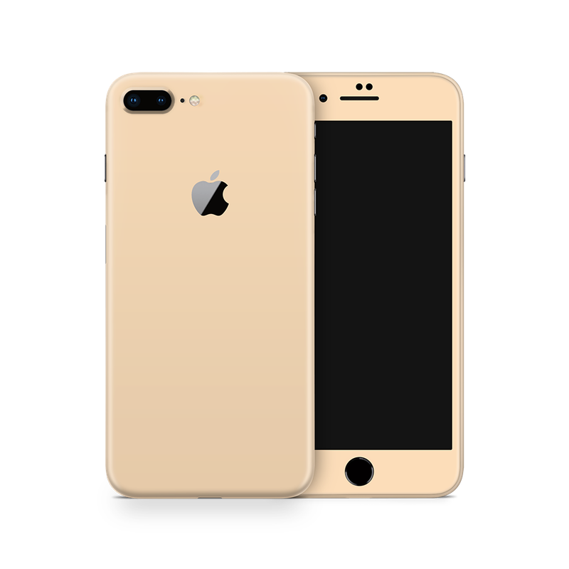 SkinNit Decal Sticker Skin Apple iPhone 8 Plus Pastel Matte Orange (Decal Skin)