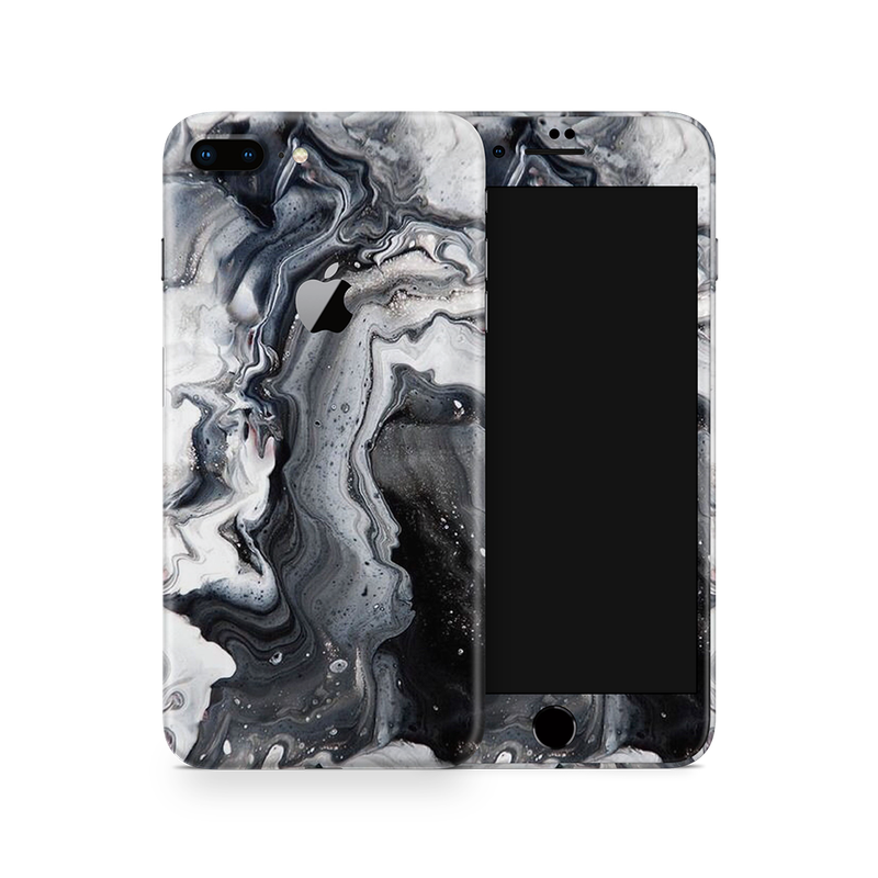 SkinNit Decal Sticker Skin Apple iPhone 8 Plus Marble White Desert (Decal Skin)