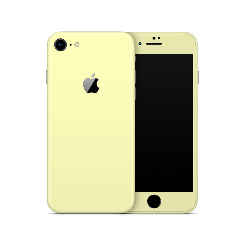 SkinNit Decal Sticker Skin Apple iPhone 8 Pastel Yellow (Decal Skin)