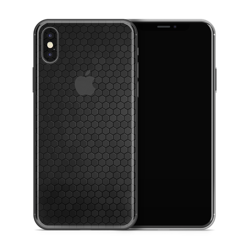 SkinNit Decal Sticker Skin Apple iPhone XS Max Honeycomb Black (Decal Skin)