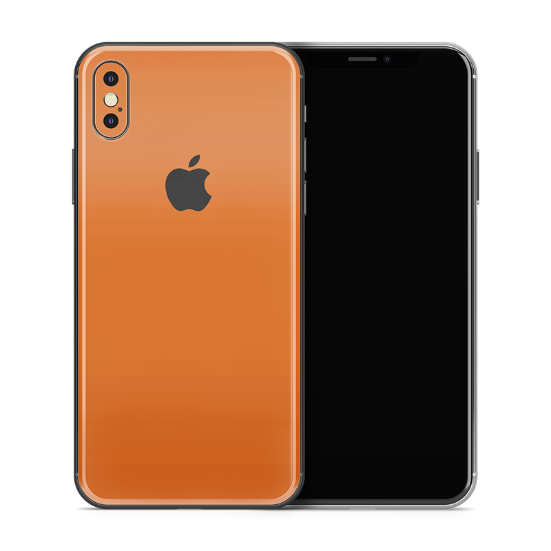 SkinNit Decal Sticker Skin Apple iPhone X Matte Orange (Decal Skin)
