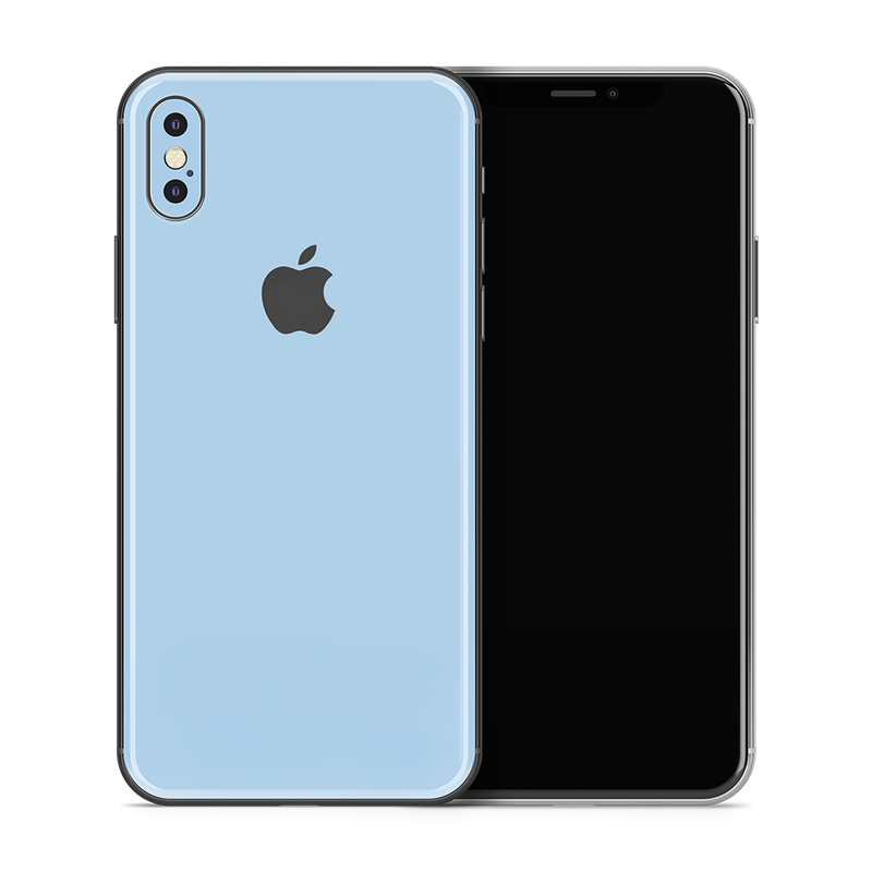 SkinNit Decal Sticker Skin Apple iPhone XS Max Pastel Blue (Decal Skin)