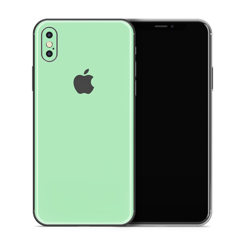 SkinNit Decal Sticker Skin Apple iPhone X Pastel Green (Decal Skin)