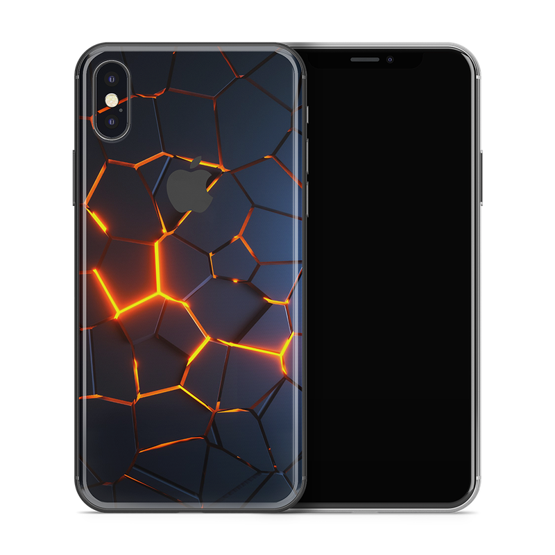 SkinNit Decal Sticker Skin Apple iPhone X Premium Lava (Decal Skin)