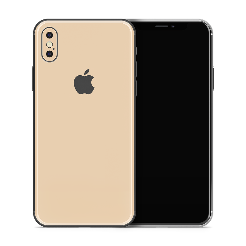 SkinNit Decal Sticker Skin Apple iPhone X Pastel Matte Orange (Decal Skin)