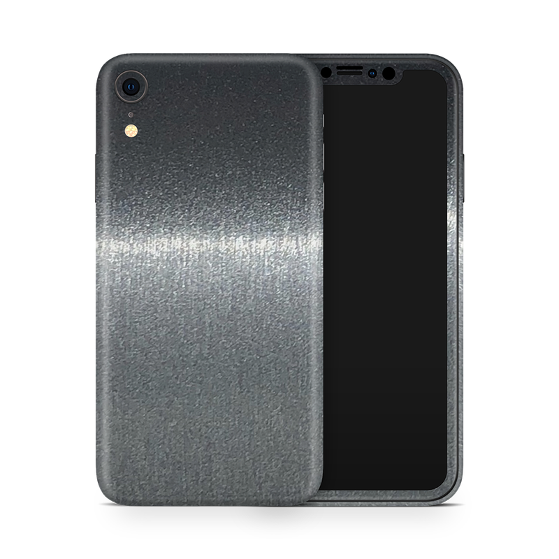 SkinNit Decal Sticker Skin Apple iPhone XR Brushed Steel (Decal Skin)