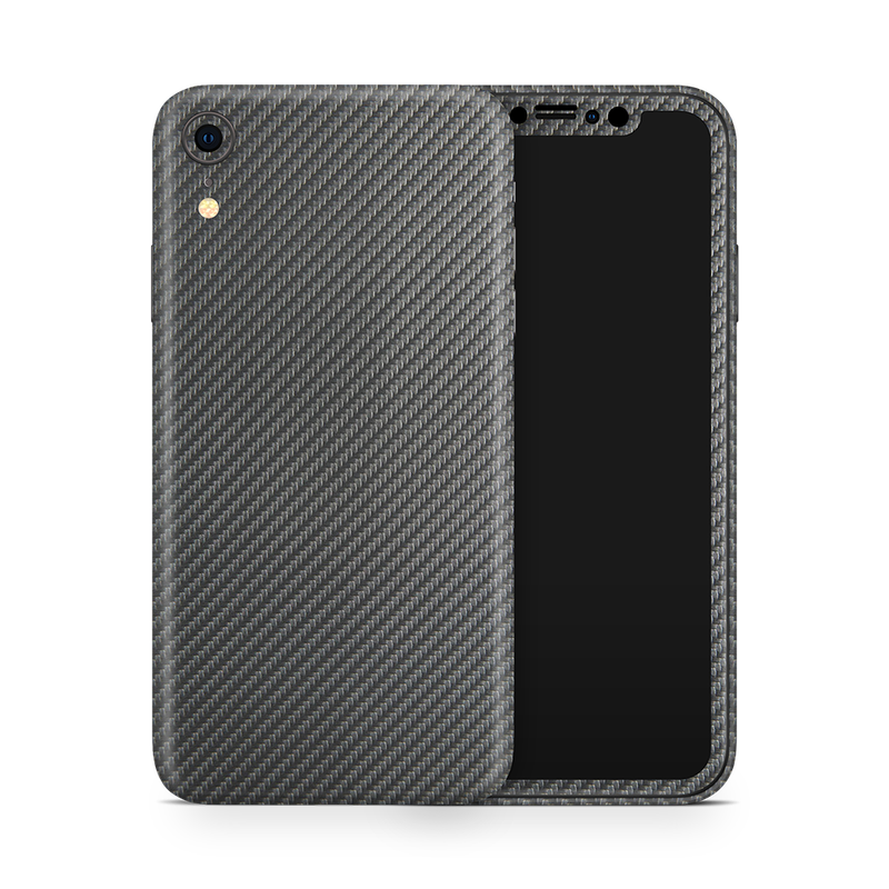 SkinNit Decal Sticker Skin Apple iPhone XR Carbon Fiber Anthracite (Decal Skin)