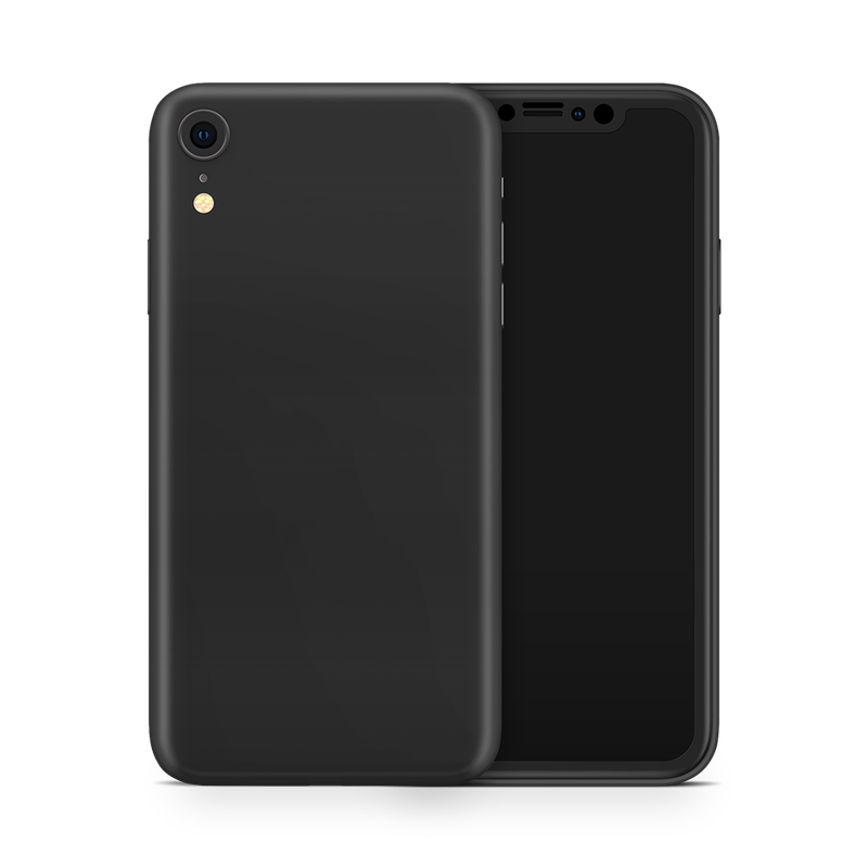 SkinNit Decal Sticker Skin Apple iPhone XR Matte Black (Decal Skin)