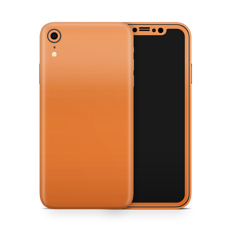 SkinNit Decal Sticker Skin Apple iPhone XR Matte Orange (Decal Skin)