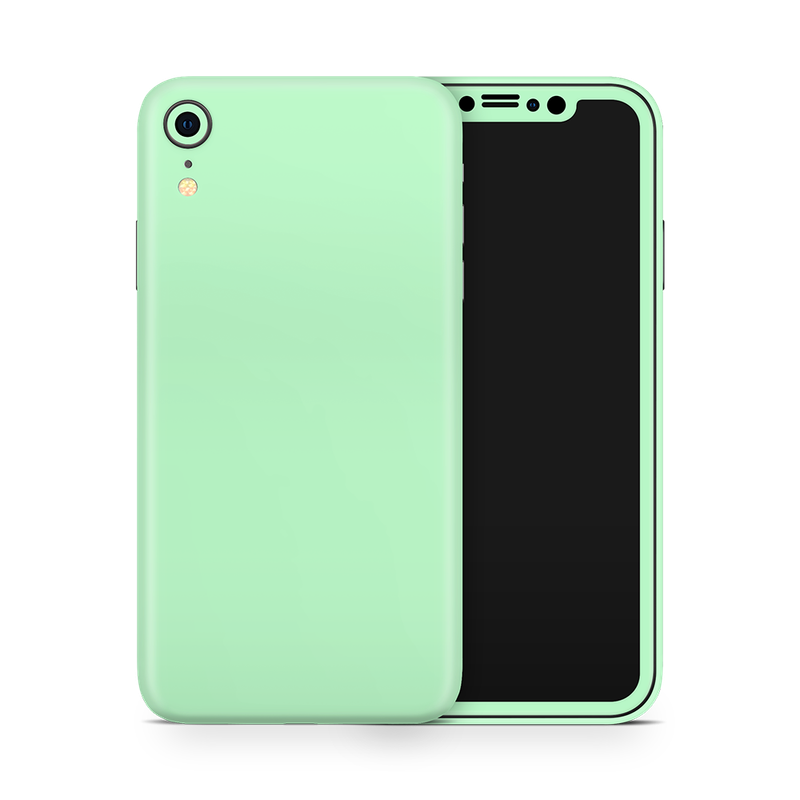 SkinNit Decal Sticker Skin Apple iPhone XR Pastel Green (Decal Skin)
