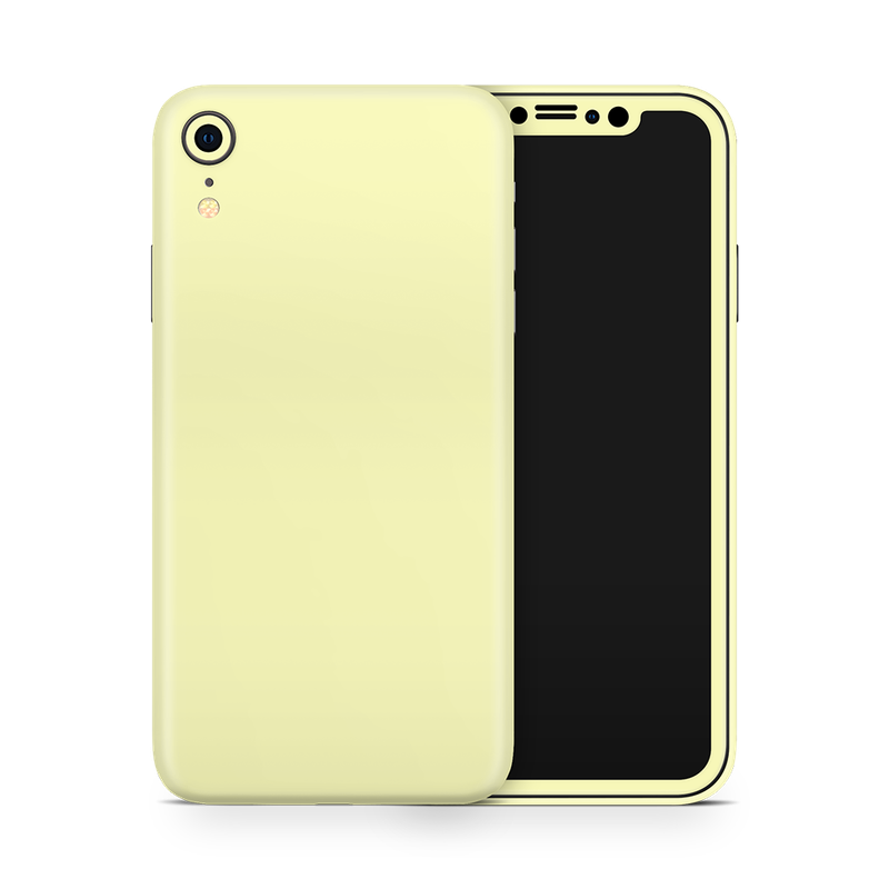 SkinNit Decal Sticker Skin Apple iPhone XR Pastel Yellow (Decal Skin)