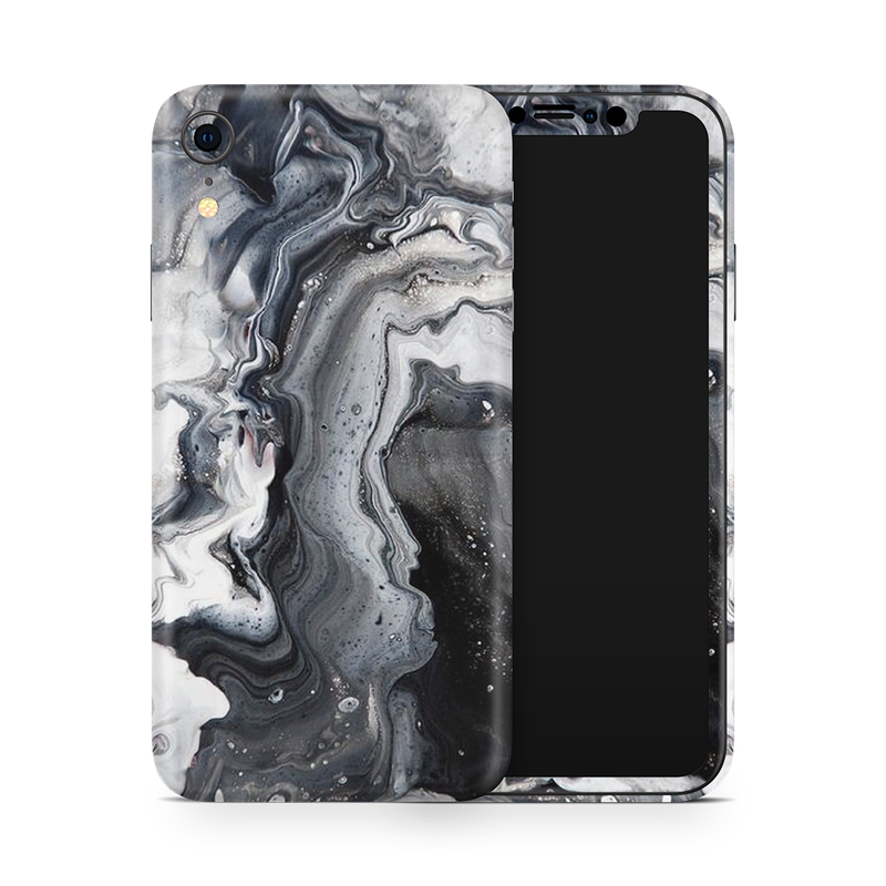 SkinNit Decal Sticker Skin Apple iPhone XR Marble White Desert (Decal Skin)