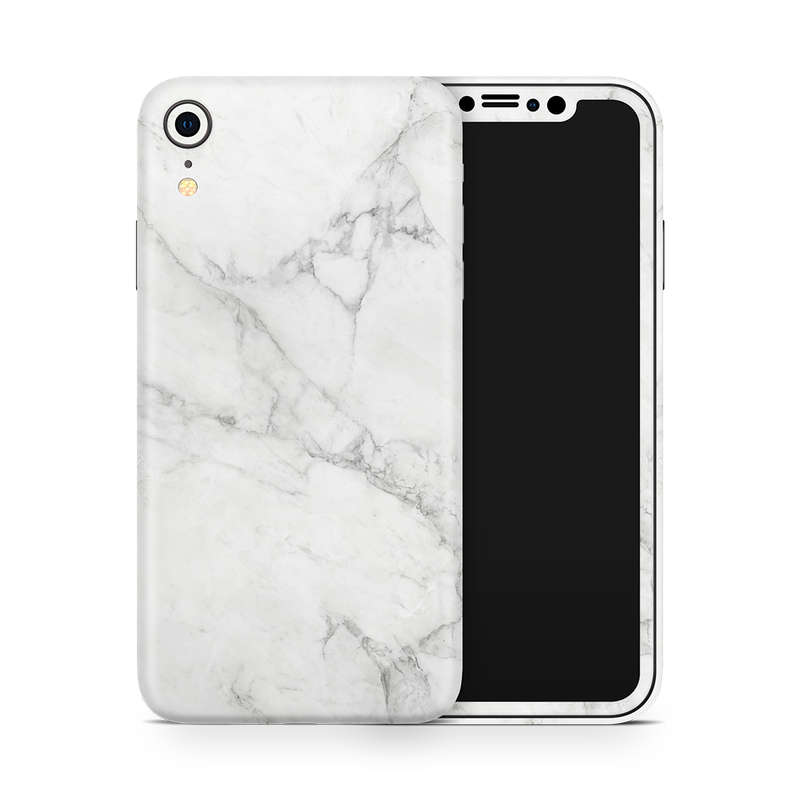 SkinNit Decal Sticker Skin Apple iPhone XR Marble White (Decal Skin)