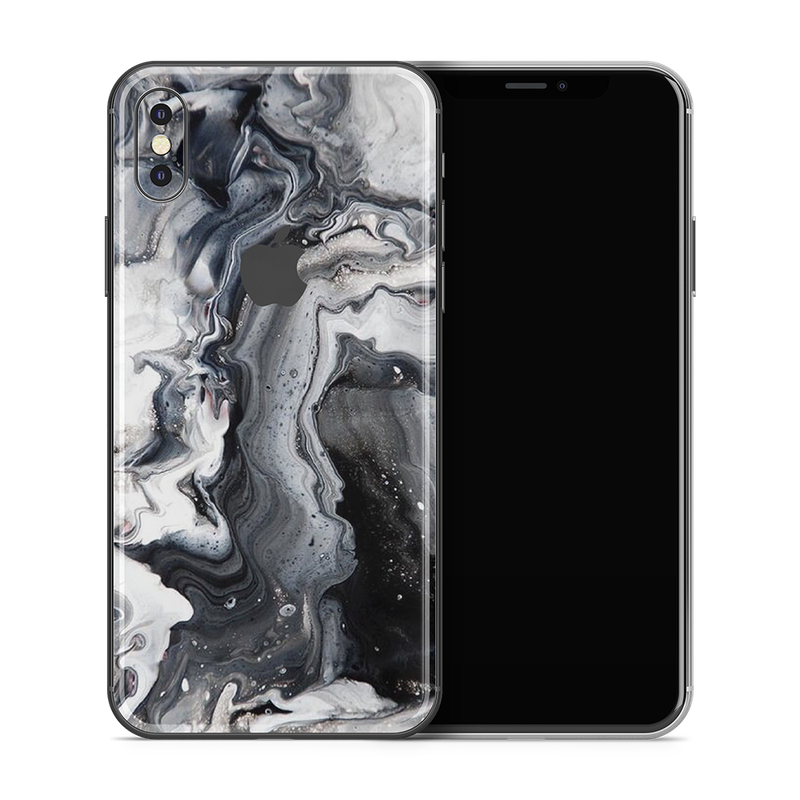 SkinNit Decal Sticker Skin Apple iPhone X Marble White Desert (Decal Skin)