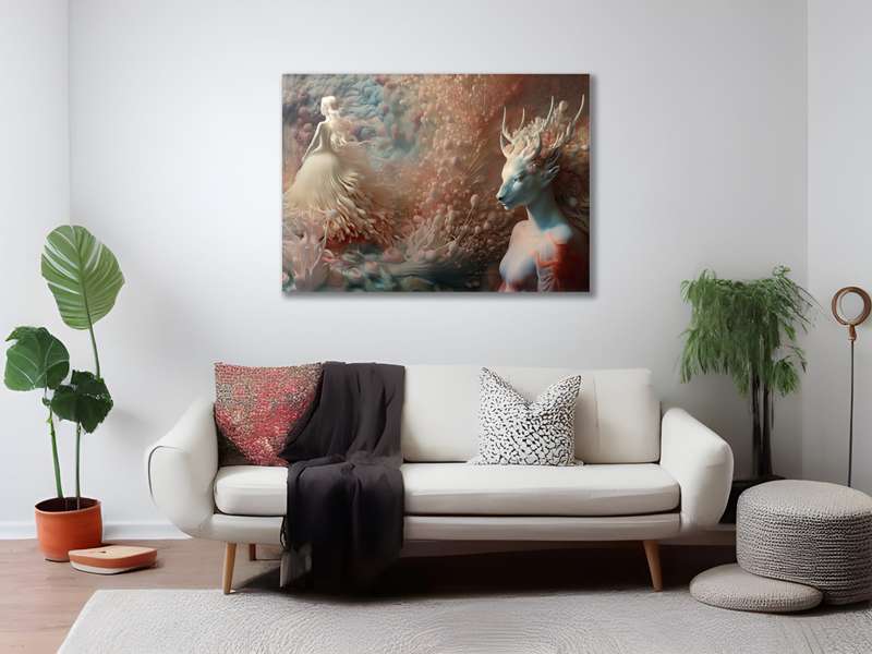 Canvas Wall Art: Surreal Sojourn - Fantasy Canvas Print