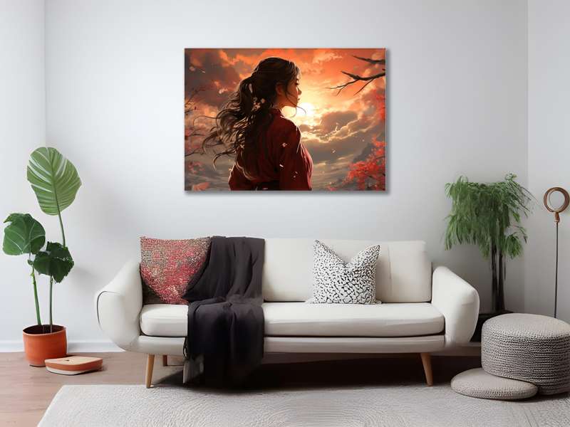 Canvas Wall Art: Autumn Whisper - Poetic Canvas Print