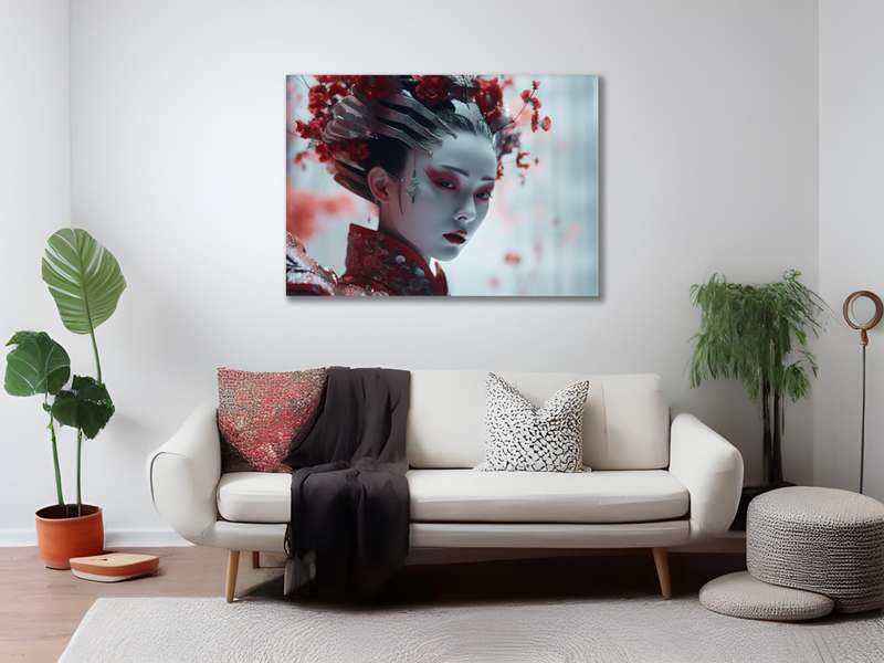 Canvas Wall Art: Crimson Elegance - Elegant Canvas Print