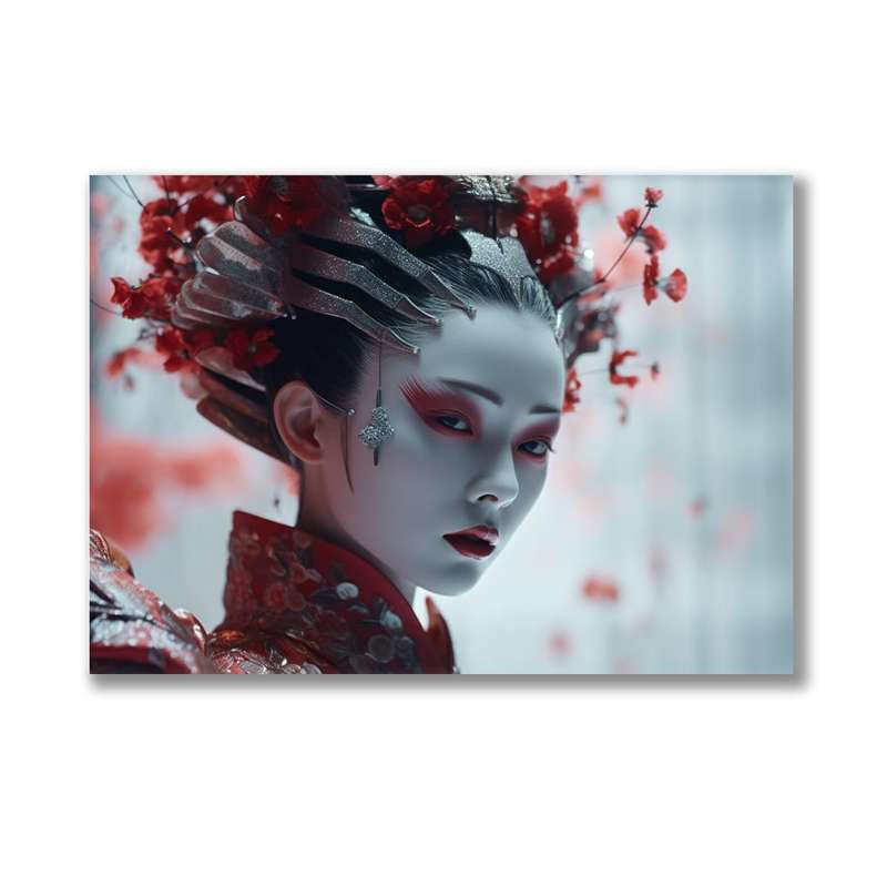 Canvas Wall Art: Crimson Elegance - Elegant Canvas Print