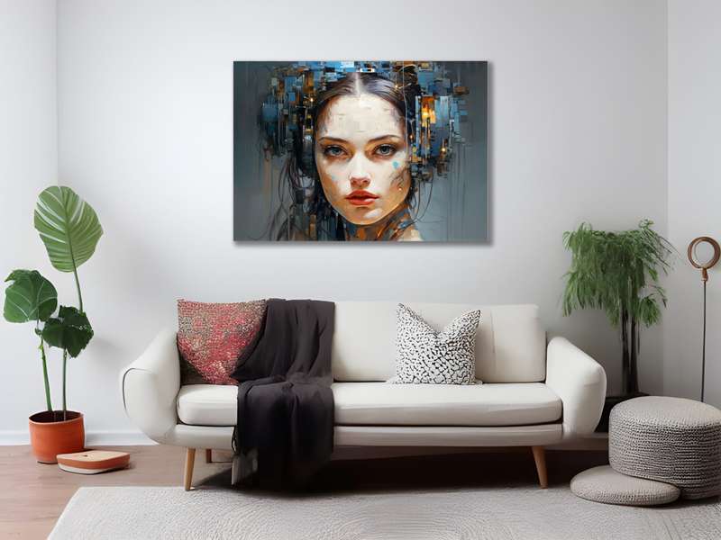 Canvas Wall Art: Digital Essence - Contemporary Canvas Print