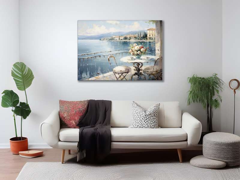 Canvas Wall Art: Lakeside Serenity - Landscape Canvas Print