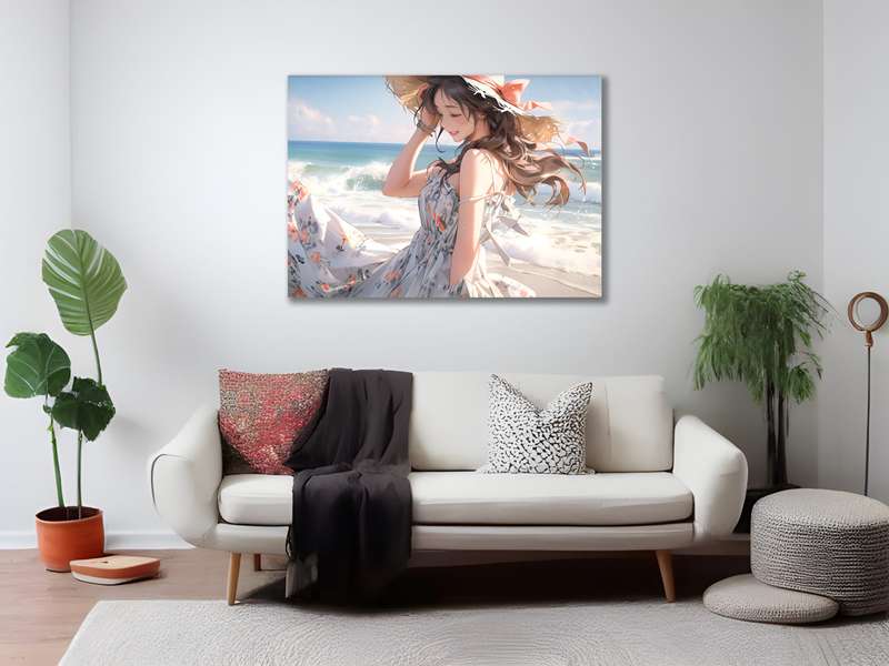 Canvas Wall Art: Seaside Bliss - Poetic Canvas Print