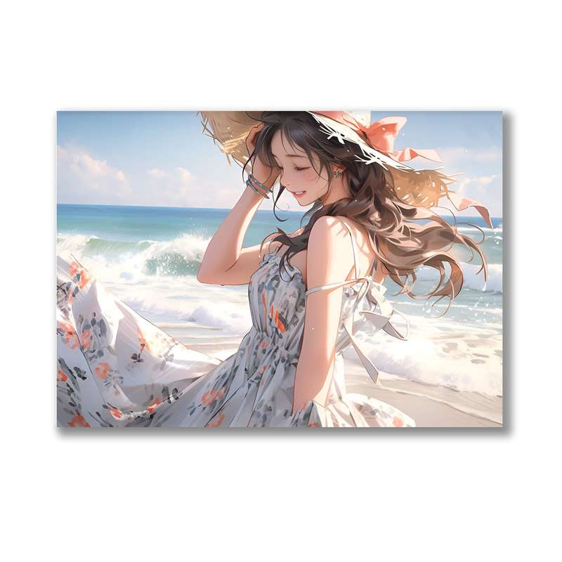Canvas Wall Art: Seaside Bliss - Poetic Canvas Print
