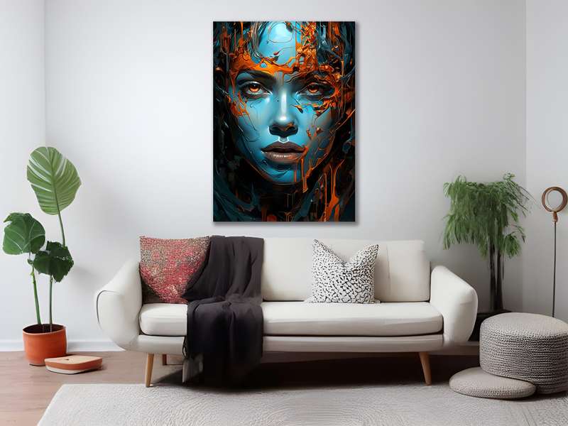 Canvas Wall Art: Vivid Reverie 2 - Abstract Portrait Canvas Print