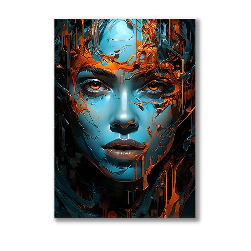 Canvas Wall Art: Vivid Reverie 2 - Abstract Portrait Canvas Print