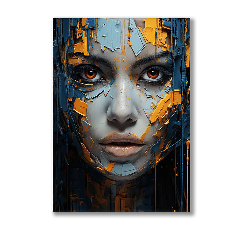 Canvas Wall Art: Vivid Reverie 3 - Abstract Portrait Canvas Print